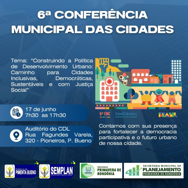 6ª Conferência Municipal das Cidades